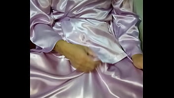 Preview 1 of Clas Of Anal - cd satin nightgown