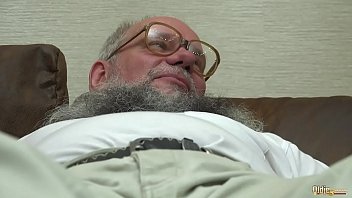 Preview 2 of Sunny Xxxyxxx - Blonde and Brunette Teens In Old Young Threesome Fucked By Grandpa Cock