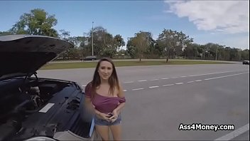 Preview 3 of Sister Six Dating - Fucking flashing big tit in my car