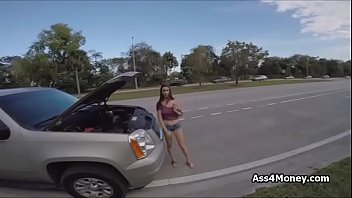 Preview 1 of Sister Six Dating - Fucking flashing big tit in my car