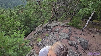Preview 1 of Bangola Desi Local Xxx Bf - Cum Extraction in the Mountains - Sucked Off Instructor While Hiking