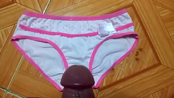 Preview 2 of Anal 3min - Sịp viền hồng thủy chung  | Cum on panties compilation the best!