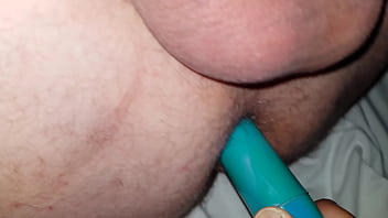 Preview 2 of Interracial Shemal - Fucking my ass with her blue vibrator