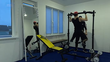 Preview 1 of Crazy Dad Fuck Daughter - The coach fucked the twink during sports training and cummed profusely in his mouth