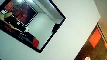 Preview 4 of Bro Spys On Sis - con una morrita de 18 frente al espejo en el hotel