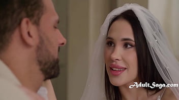 Preview 1 of Ayaka Saya Shemale - Bride with a Ride,  Wild Ride Outside - Alyssa Bounty,  Lorenzo Viota