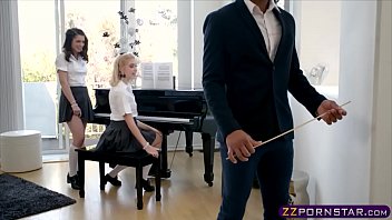 Preview 1 of The Passion Pit - Two cute teens fucked hard by a black piano teacher