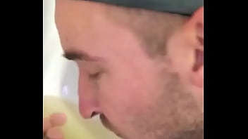Preview 3 of Mom Rap Hrr Soon - Piss drinking fag in bathroom