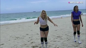 Preview 1 of Zoo Horse Animal Teen Tube - Volleyball players shared a hard dick