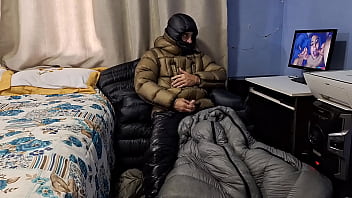 Preview 2 of Old Man Sex Jangal - Cum on Down Sleepingbag Camping