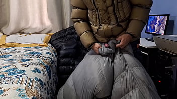 Preview 4 of Old Man Sex Jangal - Cum on Down Sleepingbag Camping