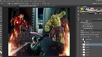 Preview 3 of Mom And Blacky - Speed art Guerra civil - civil war