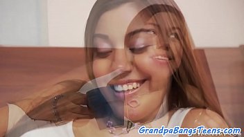 Preview 1 of Sinna Mon - Teen amateur drenched with oldmans jizz