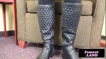 Preview 1 of Dr And Rugi Anal - Classy femboy toying her cock and balls
