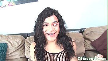 Preview 1 of I Wanna Fuck Myself - Smalltits trans babe masturbates at casting