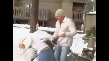 Preview 1 of Anna Rose Videos Xxx - fuck in snow step- sis