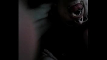 Preview 1 of Ain Nurul - Fearless punk girl deepthroats large cock upside down on bed