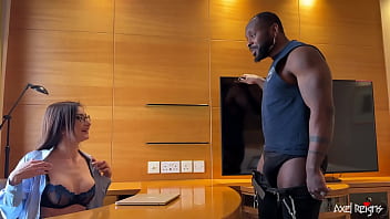 Preview 4 of Justine Joli Sybian Howard Stern - Petite Office MILF Assfucked by BBC