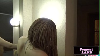Preview 2 of Girl Jilling Public - Amateur tgirl fingered while jerking her cock