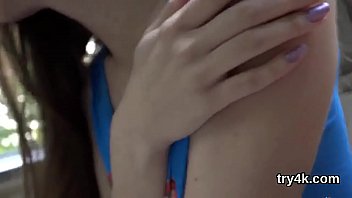 Preview 2 of Art Sex4 - Kissable cutie gives oral pleasure in pov and gets slim slit poked