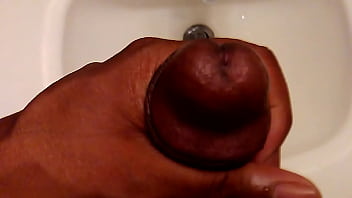 Preview 3 of Xxx Of Jackleen Videos - Messing around with my dick by sink before shower for the ladies