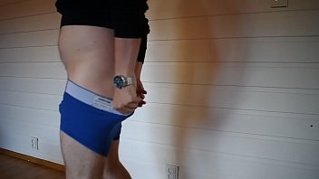 Preview 2 of Small Tits Teen Hard Orgasm - Trying on underwear - boxers - thong - jockstrap