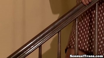 Preview 1 of Dokakumaporn - Gorgeous shemale fucked on all fours