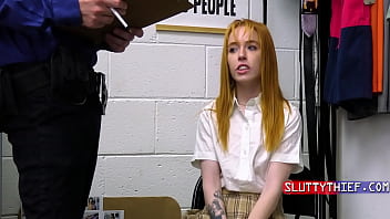 Preview 1 of Sasah Banks - Petite Ginger Petty Crime Punishment -Madi Collins | SluttyThief