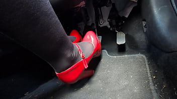 Preview 1 of Ebn Bne - Pedal Pumping in Heels on way to Office