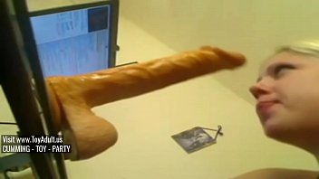 Preview 1 of Indonresia Porn - Blonde Deep Throats Dildo