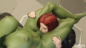 Preview 2 of Krithi Suresh Sex - NinNinja3D - Black Widow x Futa She-Hulk