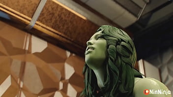 Preview 4 of Krithi Suresh Sex - NinNinja3D - Black Widow x Futa She-Hulk