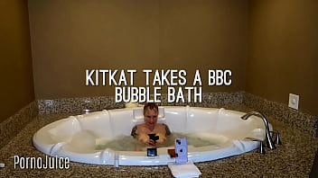 Preview 1 of Cuckolding Massage - KitKat takes a BBC bubble bath trailer