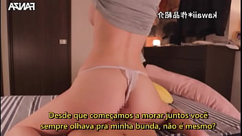 Preview 4 of Ts Danielle - A grande bunda da minha nova Irm&atilde_ (Legendado) Mayuki ito