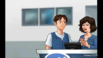 Preview 2 of Mexicana Esposas Chocho Peludo - Summertime Saga - Manager&#039_s Daughter sucked my Dick behind the front desk at work - KimmyToons