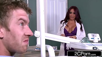 Preview 1 of Hq Porn Chinese Av - Gorgeous Redhead Dentist Rides Big Cock in Wild Office Appointment