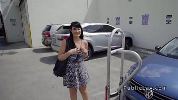 Preview 1 of Mygfshot - Hot brunette American babe fucks outdoor