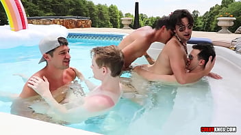 Preview 1 of Hot Video X - Five Gays get Wet AND Wild -BAREBACK-