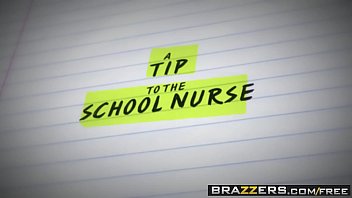 Preview 1 of Victoria Roze Titty Fuck - Brazzers - Big Tits at School -  A Tip To The School Nurse scene starring August Ames