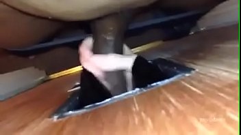 Preview 1 of Pissing Tits Bbw - Eating Black Cum At The Gloryhole