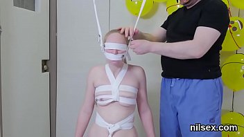 Preview 1 of Pounding Busty London P5 - Wicked sweetie is taken in asshole loony bin for painful treatment