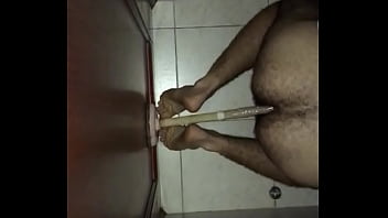 Preview 2 of Mother Teach Teen - Gay teen takes plunger in ass