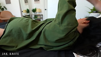Preview 2 of Sunny Sunnyxxx - British STEP-SIS forgot to wear panties to bed - Gal Ritchie