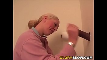Preview 2 of Juicy Round Boobs - Jamie sucks stranger&#039_s BBC - Gloryhole