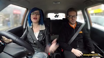 Preview 1 of Two Wom - Alexxa Vice analed by driving instructor