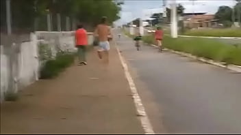Preview 4 of Black Teen Ghetto Bukakkae - correndo de cueca