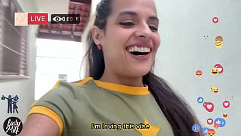 Preview 1 of Indian Funk - We turned on the live without him knowing and we fucked hot live (Subtitled in English)