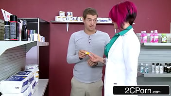 Preview 1 of Sex Gril Child - Inked Pharmacist Babe Teaches Rookie How to Use a Condom with a Hardcore Demo