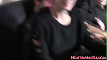 Preview 1 of Boobs Pressing And Massaging - Punkrock sluts posing and talking about sex