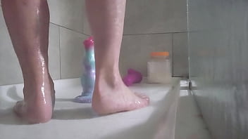 Preview 3 of Kayrnk Sex - Riding my toys in the shower